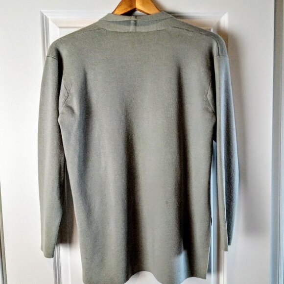 Eileen Fisher Pure Wool Shawl Collar Long Sleeve Cardigan - Picture 2 of 4